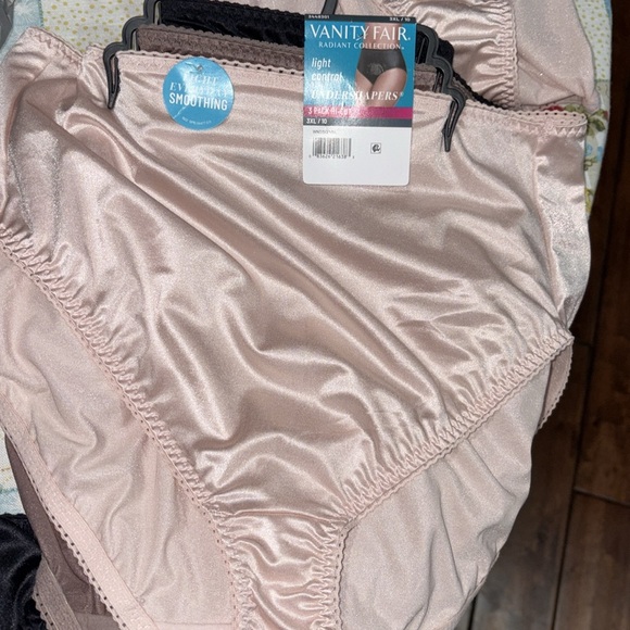 $4 SALE NWT 3 pack 3XL 10 hi-cut underwear light Vanity Fair Panties hi cut - Picture 1 of 11